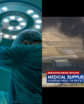 operating room next to a structure fire that is huge
