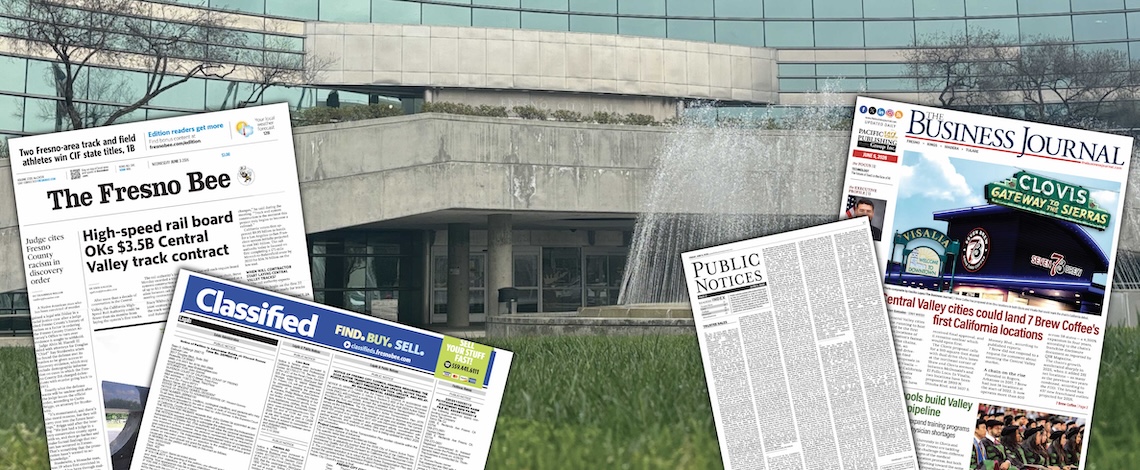 Fresno considers dropping Business Journal, Fresno Bee from legal notice requirements
