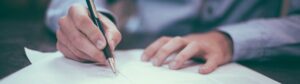 Hand writing on a piece of paper