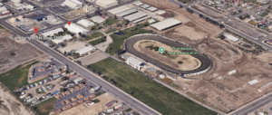 aerial view of fairgrounds
