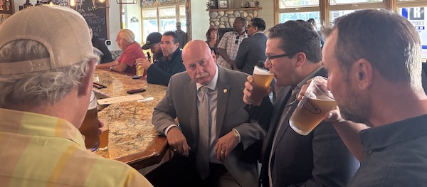 men at a bar