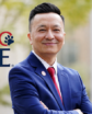 man's horizontal portrait with a fresno state logo on the left side