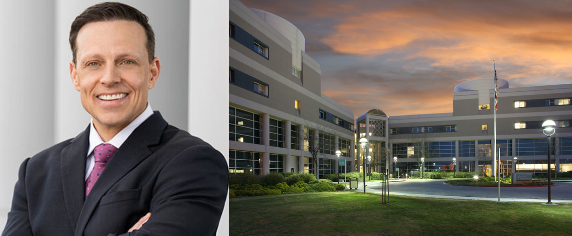 headshot and hospital scene