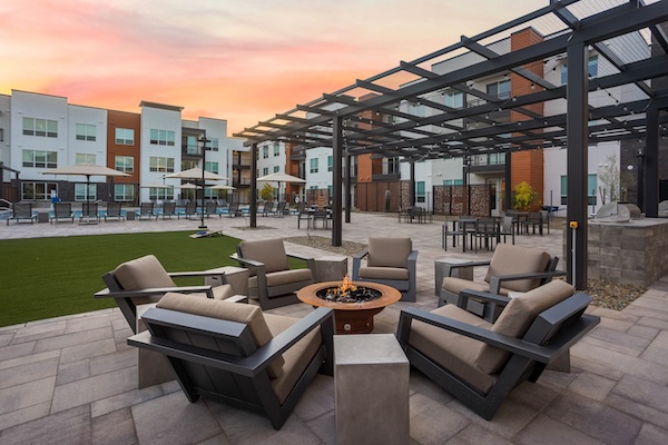 apartment exterior courtyard