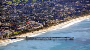 coastline with pier
