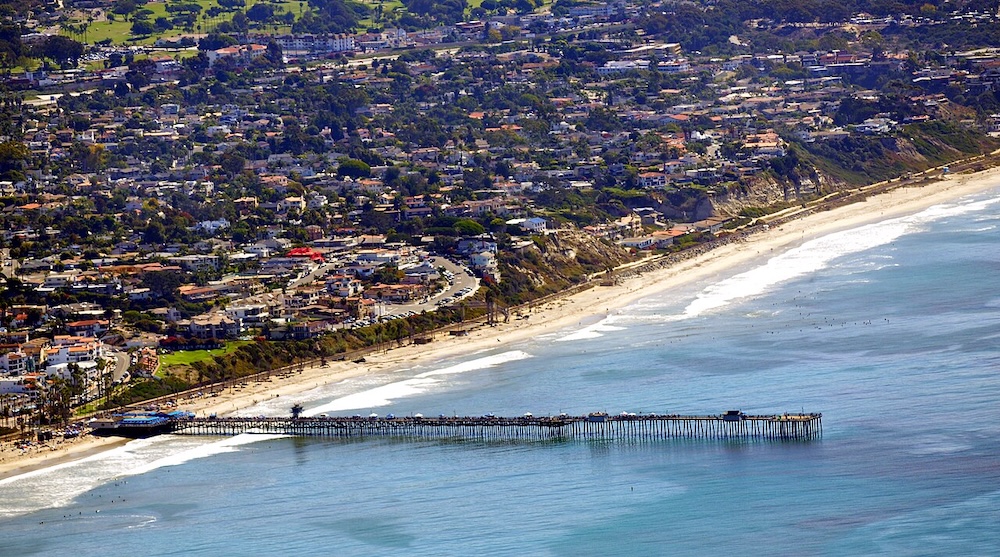 coastline with pier