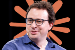 man with a symbol behind his head