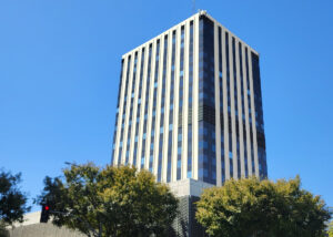 black and white Tower building