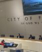 a city council dais