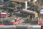 auto crash filmed from the sky