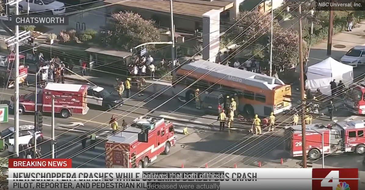 auto crash filmed from the sky