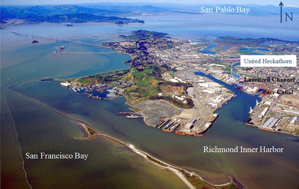 aerial view of san pablo bay