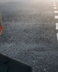 a street and a man's headshot