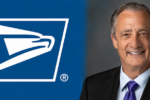 U.S. Postal Service logo alongside a headshot of Postmaster General David Steiner.