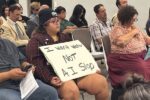 protestor with sign