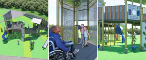 renderings of an inclusive play space for children