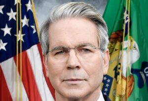 man in front of flags