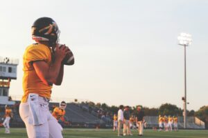 quarterback about to pass