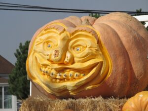 giant carved pumpkin
