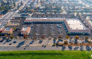 shopping center aerial view