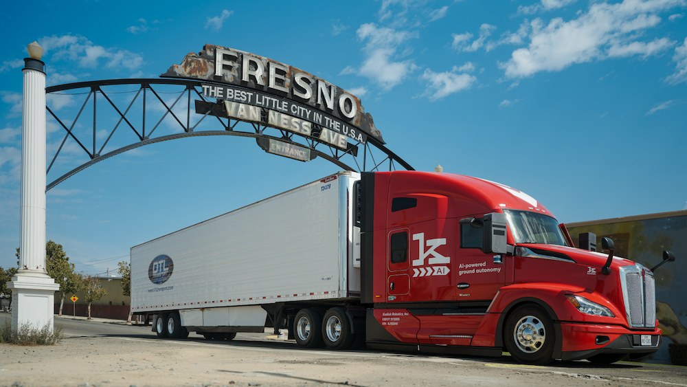 truck under an arch