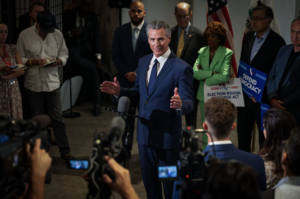 governor speaking to media