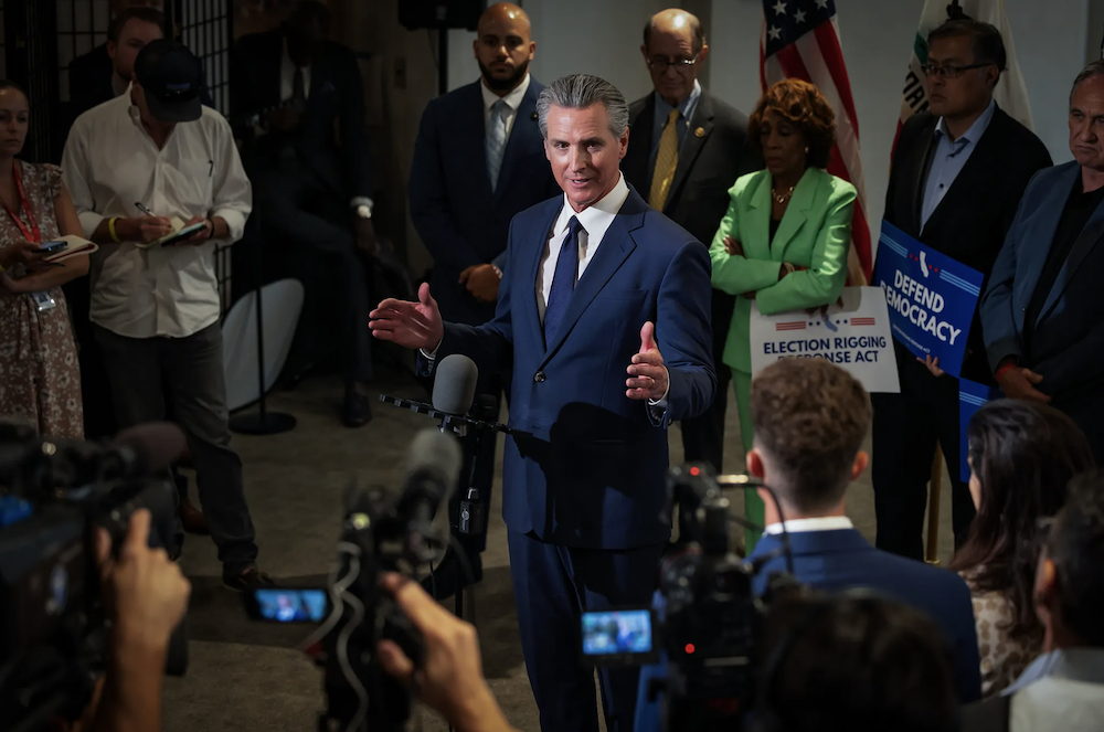 governor speaking to media